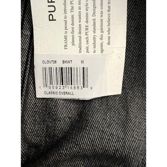 FRAME Overalls Women's Medium Blackwater Pure Classic Overall Denim Made USA - Picture 8 of 8